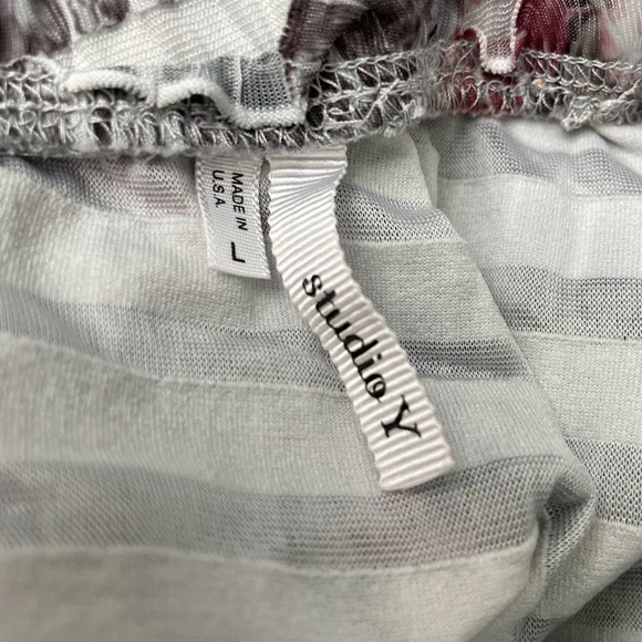 Studio Y Size Large Tiered Ruffle Halter Top Blouson Y2K Fairy Grunge Romantic - Picture 7 of 11